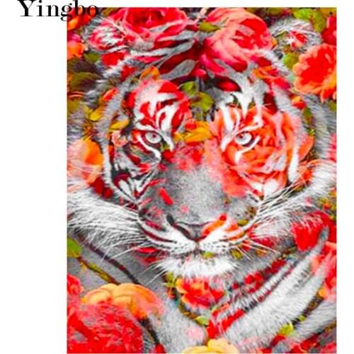 5D Diamond Painting Animal Tiger Full Square Drill DIY Diamond Embroidery Mosaic Sale Rhinestone Rose Dream Art Decoration Gift