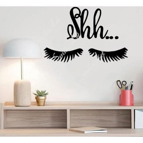 Free shipping Eyelash Home Decor Vinyl Wall Stickers For Living Room Kids Room Home Party Decor Wallpaper