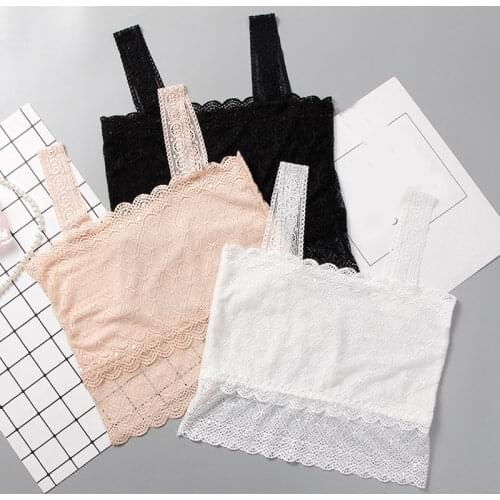 Sexy Women Lace Bralette Bralet Bra Bustier Crop Top Floral Comfortable Padded Tank Tops Breathable Lace Camisoles Tank Tops Bra