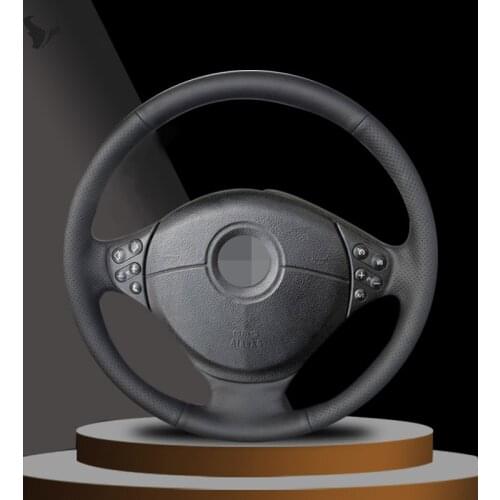 Black Artificial Leather Car Steering Wheel Cover for BMW E39 5 Series 1999-2003 E46 3 Series 1999-2005 E53 X5 E36 Z3