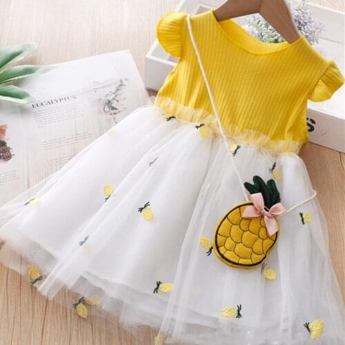 Gilrs Dress Cute Children Kids Baby Girls Dresses Clothes Child Cartoon Summer Cartoon print Kid Garments Clothing