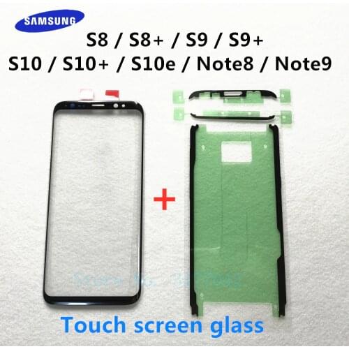 For Samsung Galaxy S8 S9 S10 Plus S8+ S9+ Note 8 9 S10e LCD display outer touch panel screen glass replacement Front Glass Lens