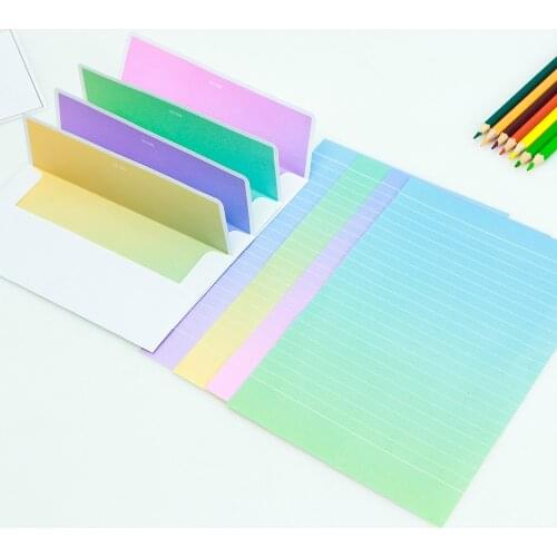 Gradient Envelopes Diy Multifunction Specialty Paper Envelope For Letter Paper Postcards School Material