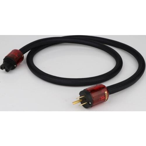 Hi-end Pure Copper USA AC Mains Power Cable HIFI AC Audio Power Extension Cable with Gold Plated US Version Power Connector