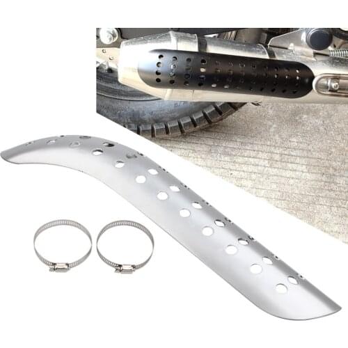 Motorcycle Chrome exhaust guard Exhaust Muffler Pipe Cover Heel Guard Universal For Harley Honda Yamaha Ducati Suzuki Kawasaki