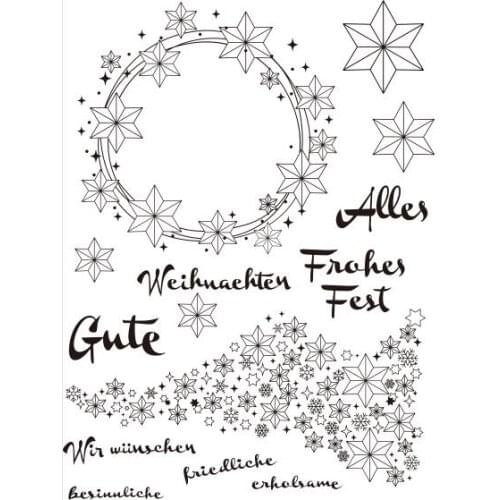 Star Ring Transparent Clear Silicone Stamp Seal DIY Scrapbooking photo Album Decorative A0680