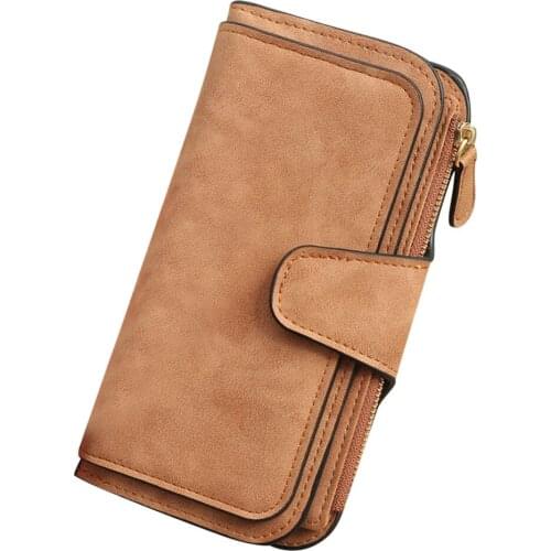 Hot Sale Ladies Retro Wallet Women Simple Fashion Wallets Purse Multiple Slots PU Long Design Wallet New Cartera Mujer