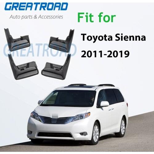 Set of 4 Splash Guard Mud Flaps Mudflaps for Toyota Sienna 2011 2012 2013 2014 2015 2016 2017 Front & Rear Left & Right
