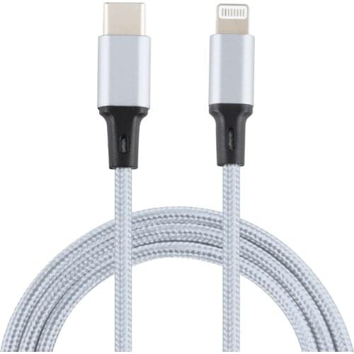 2A USB to 8 Pin Braided Data Cable, Cable Length: 1m