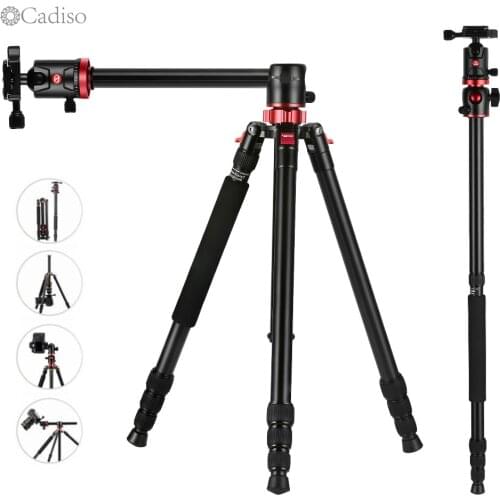 Cadiso M8 Professional Portable Video Horizontal Tripod Monopod with Quick Release Plate 360 Degree Ball Head for DSLR Camera