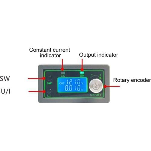 50V 12A 600W Programmable CNC Step-down Power Supply Module Constant Voltage LCD Digital Screen Display DIY Power Module