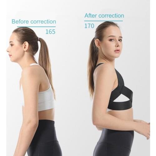 Back Corrector Adjustable Posture Corrector Spine Orthosis Polyester Fiber Back Support Kyphosis Correction for Adults