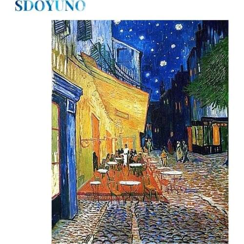 SDOYUNO DIY Abstract 5D Diamond Painting Full Square Icon Diamond Embroidery Frameless Landscape Mosaic Pattern Home Decor