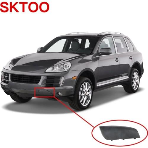 SKTOO For Porsche Cayenne 2008 2009 2010 Front Bumper Trailer Hook Cover Trailer Cover 95550515510/95550515610