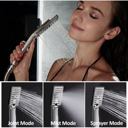 Vidric Chrome Bathroom Digital Display Shower Faucet Set Rainfall Shower LCD 2-way Mixer Tap Bathtub Shower System Bath Shower M