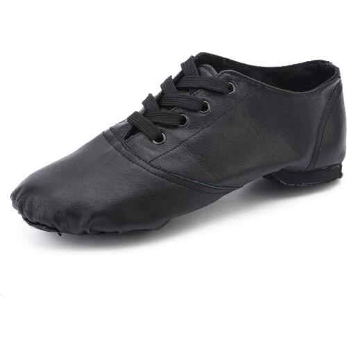 Modern Low Top Jazz Shoes Soft Sole Lace-Up Dancing Shoes Professional Ballroom Dance Shoes for Adult/Ladies/Girls 4 Color A179