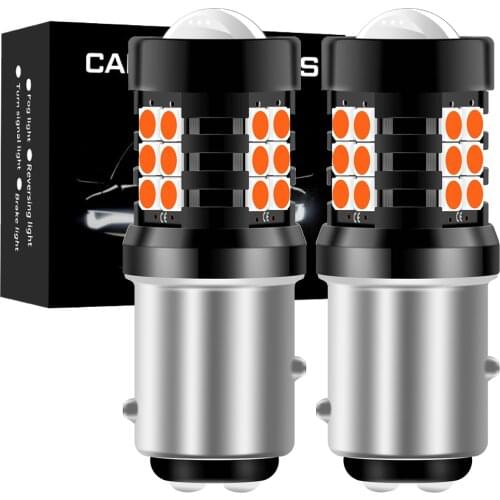 2pcs P21W PY21W BAY15D W21/5W P27/7W P27W T15 W16W LED Bulbs R5W 1500LM White Car Turn Signal Brake Lights 12V Auto Lamp