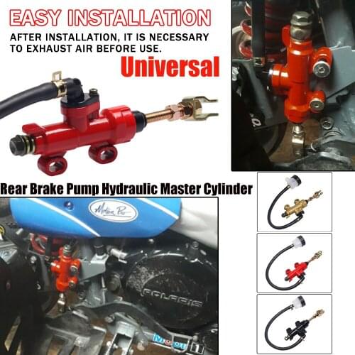 Universal Motorcycle Rear Hydraulic Brake Master Cylinder Pump Parts For ATV Pit Pro Dirt Bike Suzuki Kawasaki Honda Yamaha KTM