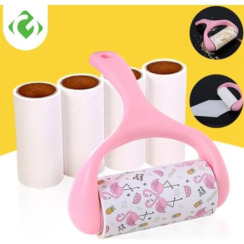 Lint Rollers Cleaning clothes Dining table sofa bed dust cleaning tool Replaceable head with handle Lint Sticking Roller Manual
