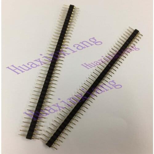 100PCS/Lot 40Pin 2.54mm Single row Round Male Pin Header Connector Straight needle Gold-Plated