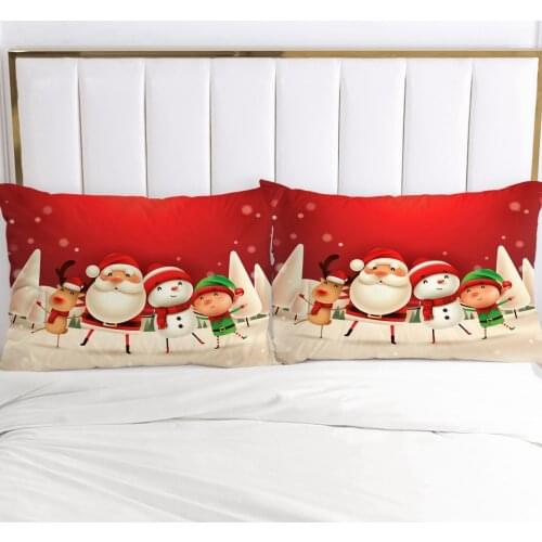 2pc Pillow Case Pillowcase 50x70 50x75 Decorative Pillow Cover lovely Santa Claus Cartoon Kids Bedding for Baby Children