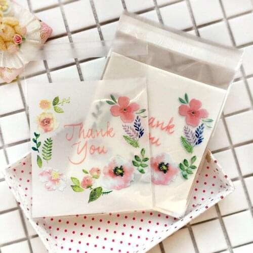 50pcs 10*13cm Opp Big Lovely Self-Stick Transparent Cute Packaging Bracelets Earring Necklace Gift Bags for Jewelry Box Package