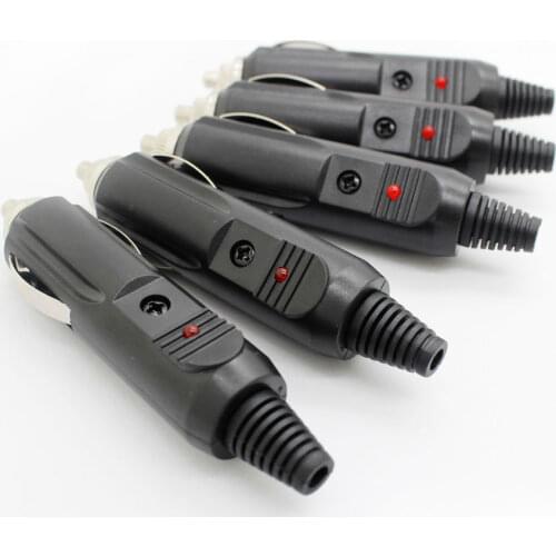 5pcs/set 12V Car Cigarette Lighter Male Socket Plug Connector Outlet & Screw Auto Interior Replacement Parts Accessories Parts