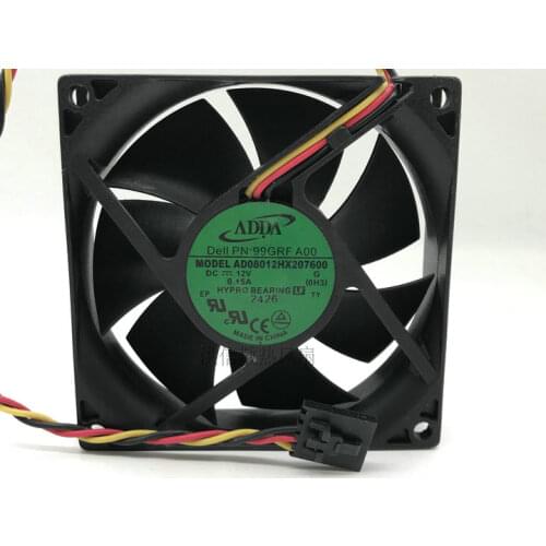 80mm Server Cooling fan 8cm 8020,for ADDA AD08012HX207600 DC 12V 0.15A 99GRF A00 80X80X20mm