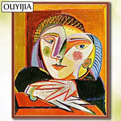 OUYIJIA 5D DIY Diamond Painting Picasso Full Square Embroidery For Sale Abstract Character Picture Of Rhinestones Diamond Mosaic