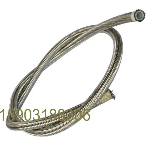 AN3 ID:1/8" Braided SS PTFE Brake Hose Car Motorcycle Hydraulic Brake Fuel Line Hose 1M