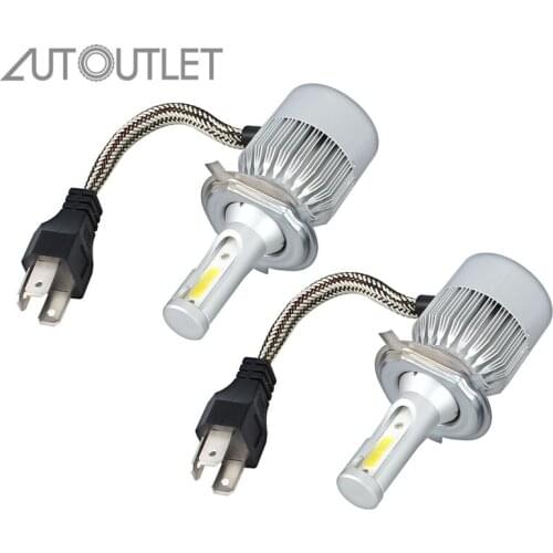 AUTOUTLET 2 Pcs for DC 9-32V for H4 72W 20000LM Hi/Low LED Headlight Car Truck Super Bright LED Headlight for COB LED Headlight