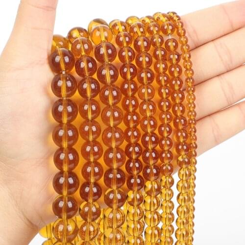 Natural Stone Beads Medium Tiger Glass Charm Round Loose Beads for Jewelry Making Needlework Bracelet DIY 4/6/8/10/12 MM