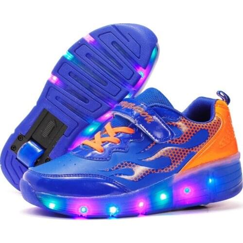 Top Quality Children Sports Shoes With LED Boys Breathable Casual Skates Girls Casual Shoe Fashion Kids Sneakers
