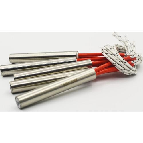 16mm Tube Dia. 16x100mm 16x120mm 16x140mm 110V/220V/380V Cartridge Heater Stainless Steel Tube Heating Element 5pcs