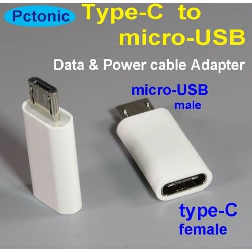 2 PCS type-C female to micro-USB male adapter cable USB-C to micro USB Converter data power Cable convertor for Huawei Type C
