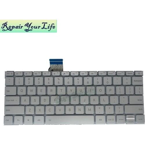 US Laptop Keyboard Replacement Keyboards for Xiaomi Mi Notebook Air 12.5 English Silver Backlight 6037B01276019Z.ND6BV.001