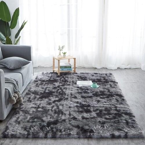 Carpets for living room Tie Dyeing Plush Soft Carpets Bedroom Anti-slip Floor Mats Bedroom Water Absorption Carpet Rugs dywan