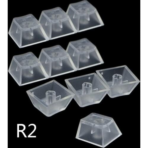 10Pcs Transparent ABS Keycaps Mechanical keyboard Matte Backlit For R4 R3 R2 R1