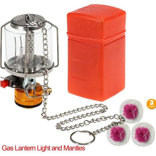 Mini Gas Lamp Portable Outdoor Camping Gas Lantern Ultralight Piezo Ignition Tent Night Lamp Light Camping Equipment