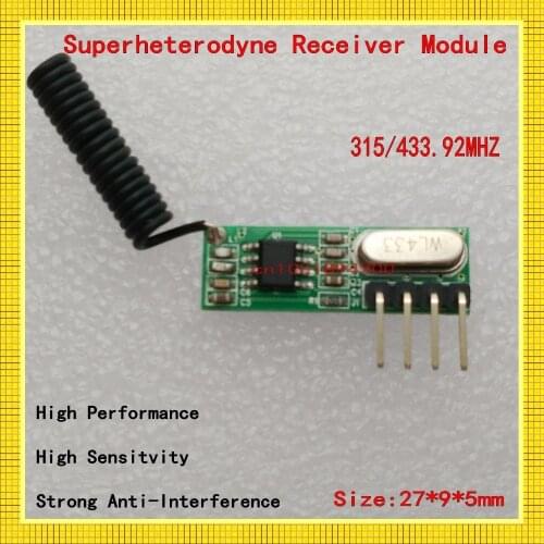 RF wireless remote control module Ordinary super- regeneration receiver module board 315/433MHZ DC5V (ASK /OOK)10PCS/lot