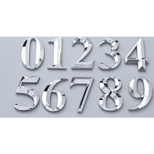 3D Large size Self Adhesive Door Number Sign Number Digit Apartment Hotel Office Door Address Street Number Stickers Plate Sign