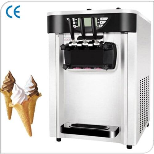 Desktop Soft Ice Cream Machine For Restaurants Ice Cream Makers Stainless Steel Ice Cream Vending Machine