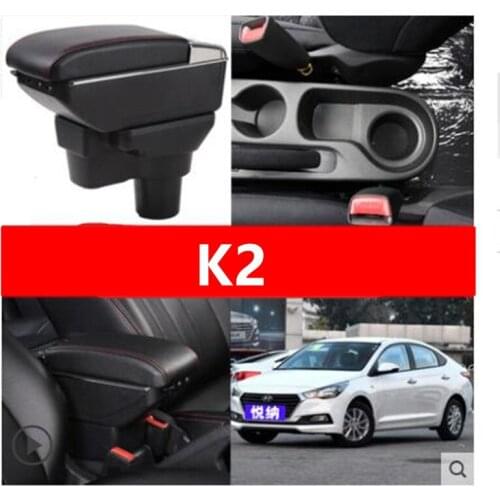 For 2017 Hyundai solaris 2 accent armrest box central Store content box cup holder ashtray interior car-styling accessory