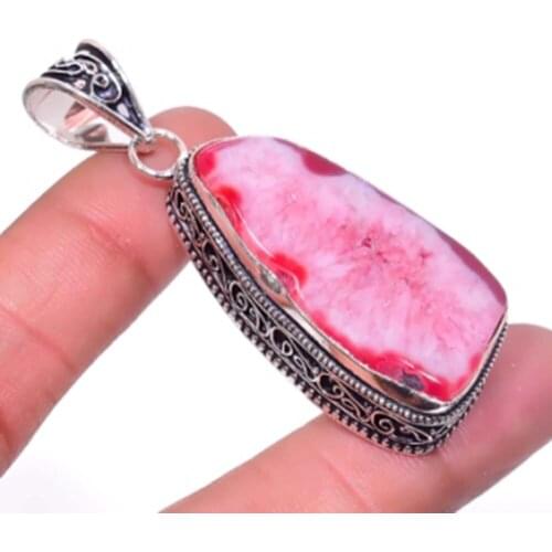 Solar Quarts Pendant Silver Overlay over Copper , 58 mm, P6622