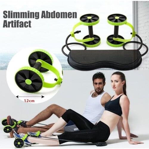 AB Wheels Roller Stretch Elastic Abdominal Resistance Pull Rope Tool AB roller for Abdominal muscle trainer exercise