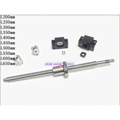 Ball Screw SFU1605 RM1605 L350mm Ballscrew End Machined with Ball nut + BK12 BF12 End Support + 2pcs 6.35x10mm Coupler Brand New
