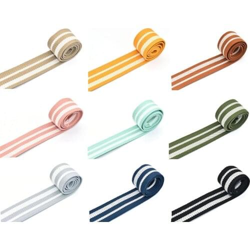 Webbing Belt Woven Webbing Fabric Belt - Multicolored Striped Webbing Dog Collar Webbing Bag Ribbon Handbag Webbing Bag Strap