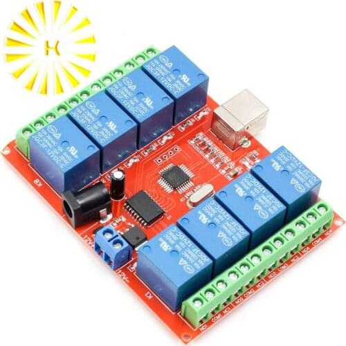 Smart Electronics 8 Channel DC 12V Relay Module /Computer USB Control Switch Driver / PC Intelligent Controller Connector