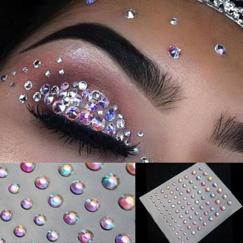 Temporary Glitter Eyeshadow Face Gems Rhinestones Sticker Cool Stuff Festival Body Jewelry Freckles Cheap Goods Fashion Makeup