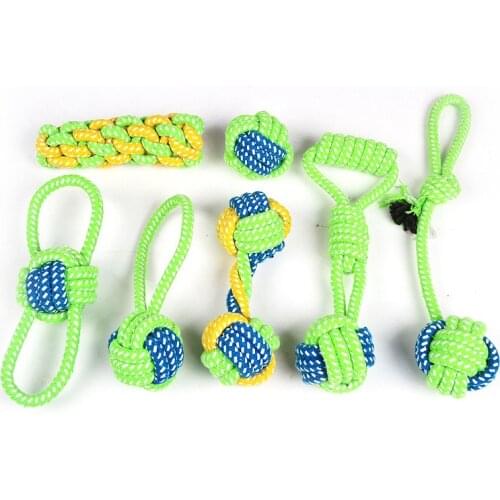 Funny Pet chew toy Dog Toy Dog Chews Cotton Rope Knot Ball Grinding Teeth odontoprisis Pet Toys Lar Pet interactive gift Nov06